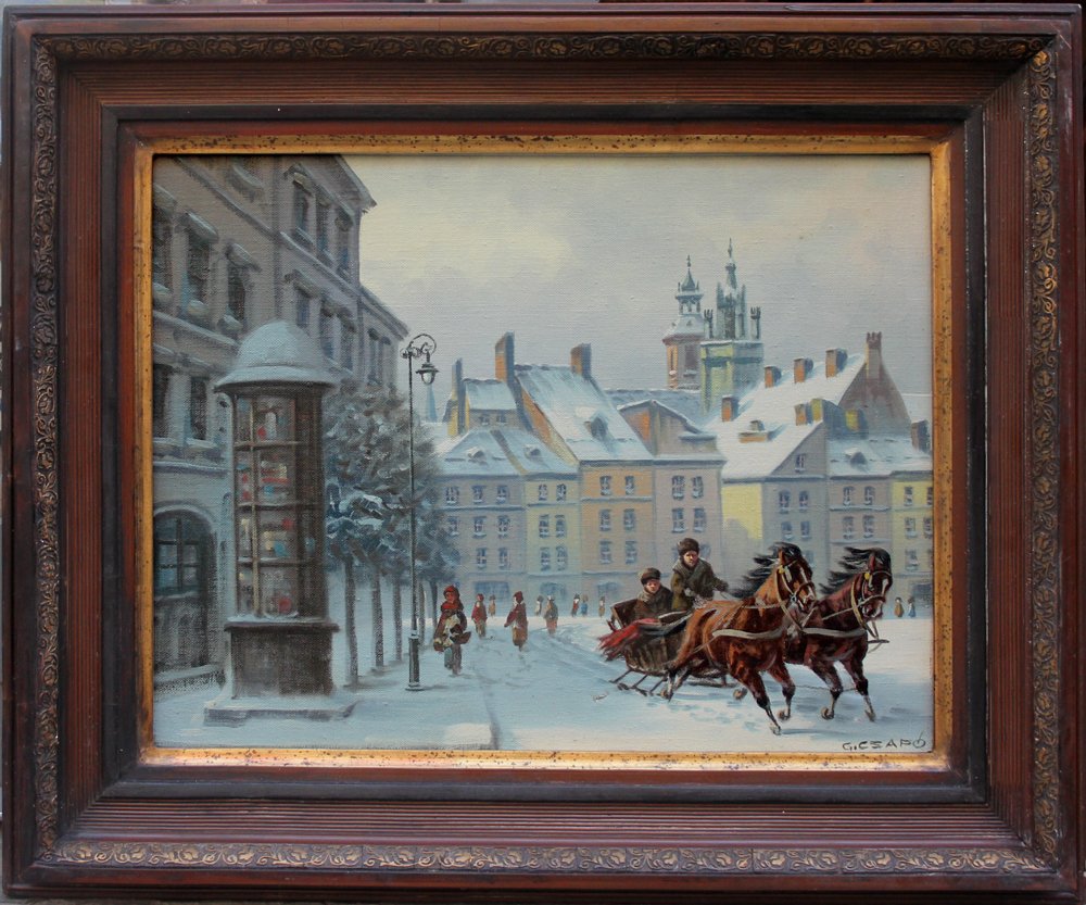 Georges Csapo (1910-?) - Winter scene from Warsaw #1.0