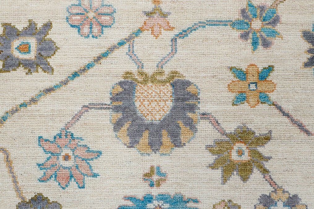 Afghan, Ziegler Kazak, Stor håndknyttet tradisjonelt Oushak-teppe, unikt, av høy kvalitet, med premium ull. - Teppe - 303 cm - 253 cm - Ny håndlaget designertepppe #1.0