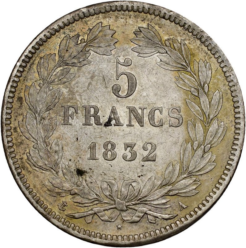 France. Louis Philippe I. 5 Francs 1832-A, Paris  (No reserve price) #1.0
