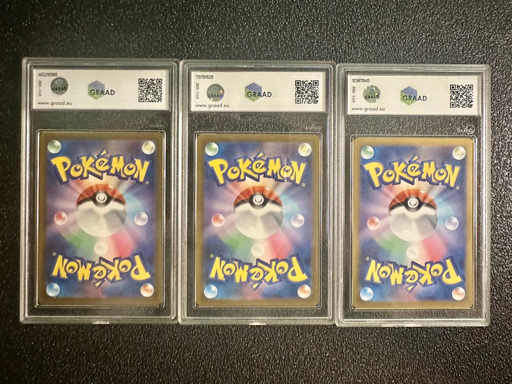 Pokémon - 3 Graded card - Mewtwo, Drowzee, Groudon 壓膜 - Graad 9.5 - Scarlet & Violet - SV2a - RAGING SURF #4.3