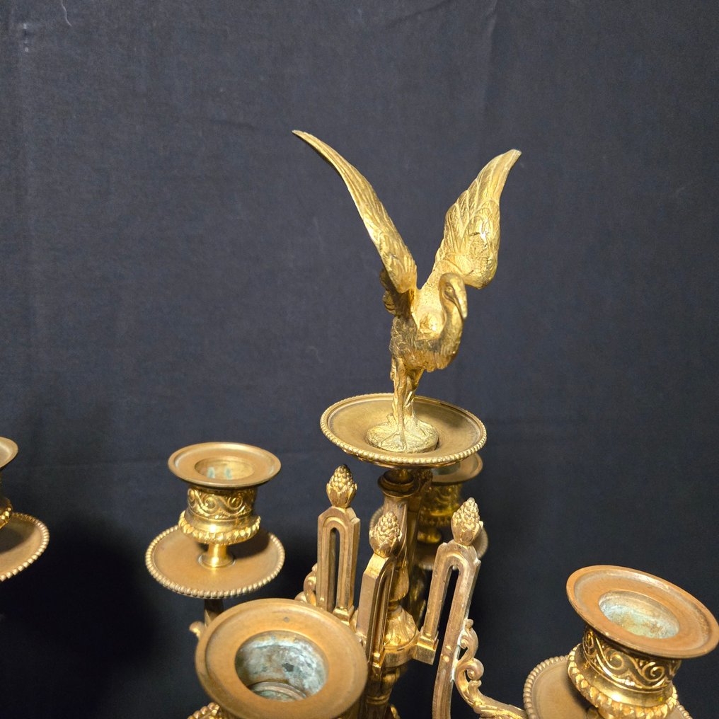 Świecznik (2) - Pozłacany brąz - Kandelabry z brązu #2.1