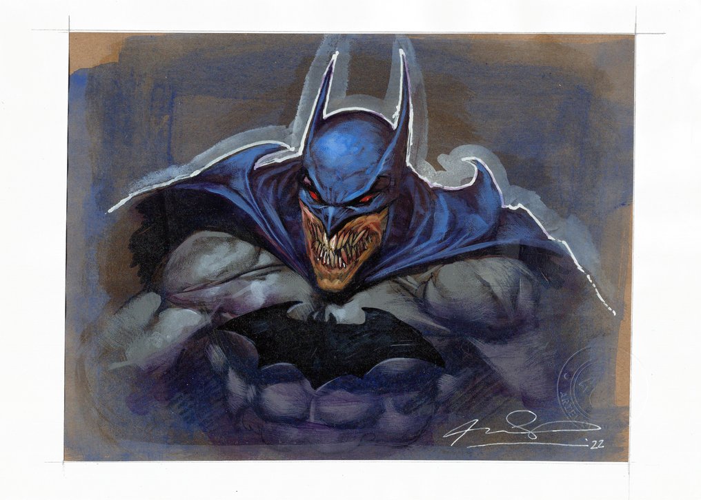 Ariel Olivetti - 原始画作 - Devil Batman - Hand Signed #2.1
