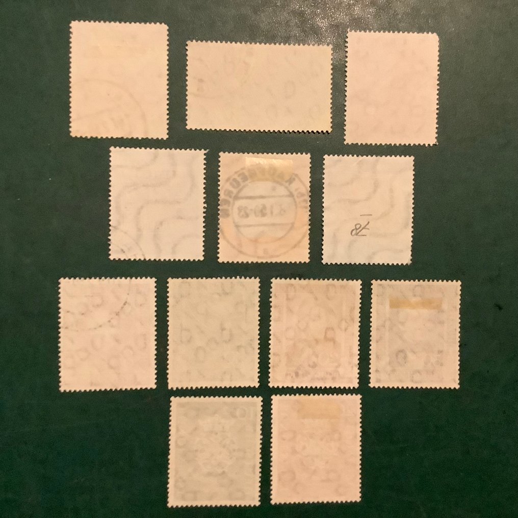 德国，联邦共和国 1949/1950 - 两个年份（U） - Michel 111/122 #2.1