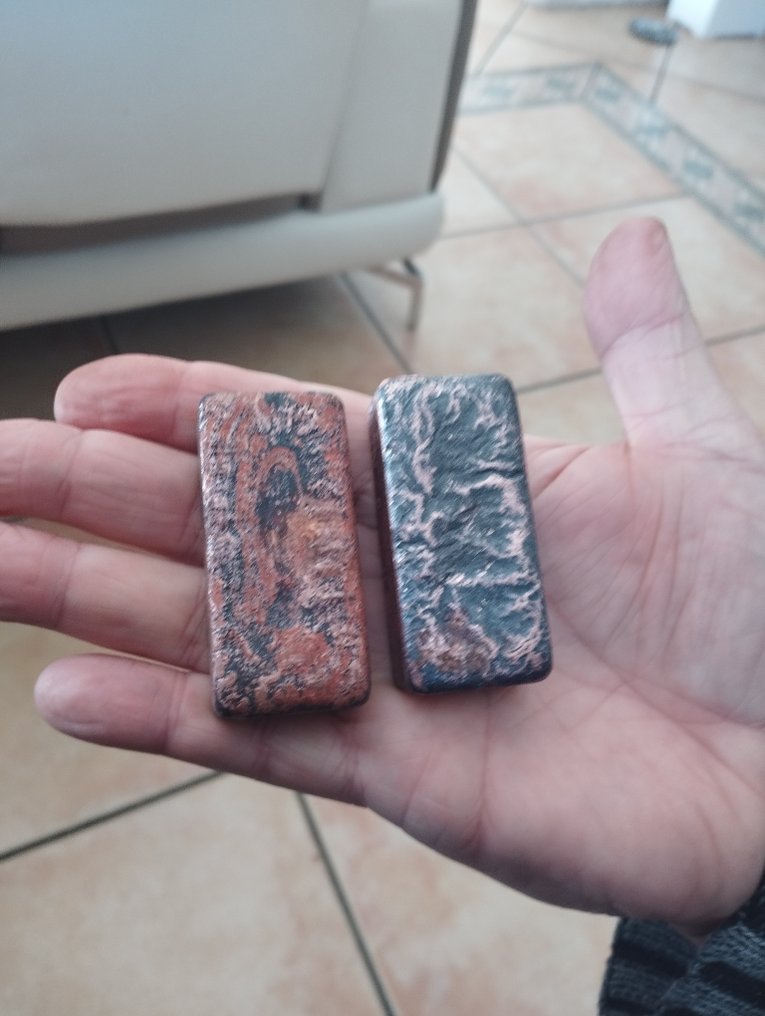 11 lingots en cuivre . Poids total 3.485 kg .999  (Sem preço de reserva) #3.2