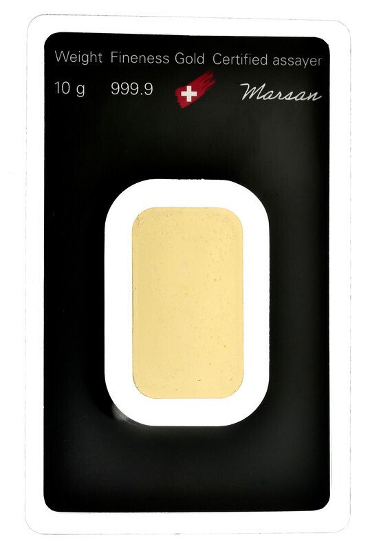 10 grams - Gold .999 - Argor-Heraeus, Switzerland - Sealed & with certificate #1.0