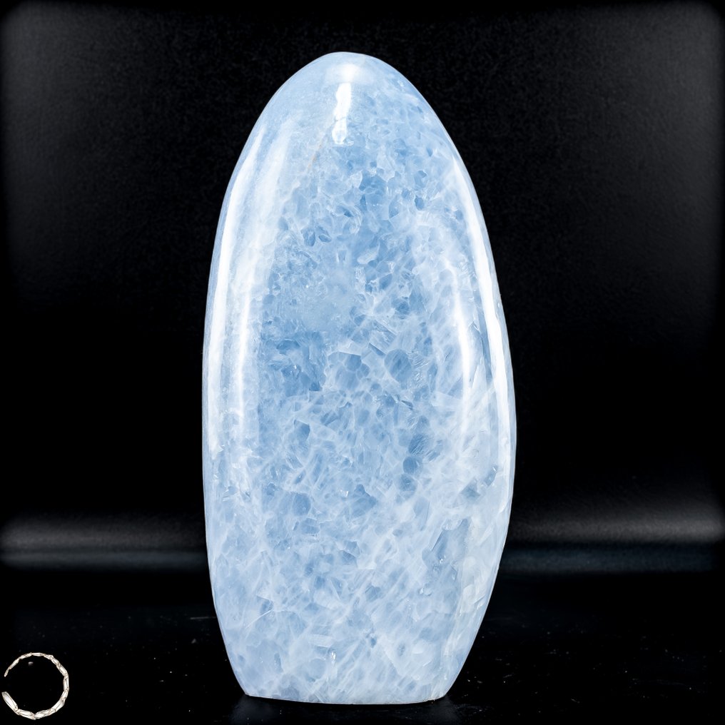 天然天蓝色方解石水晶 自由形式- 1591.17 g #1.0