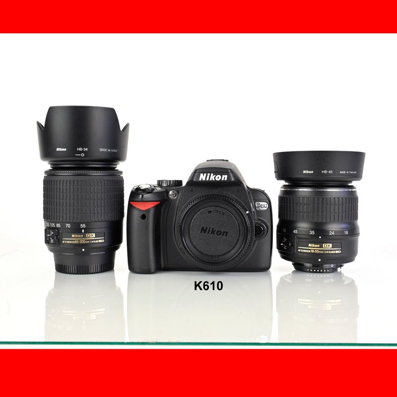 Nikon D60 + Nikon 18-55mm + Nikon 55-200mm Ψηφιακή αντανακλαστική φωτογραφική μηχανή (DSLR) #1.0