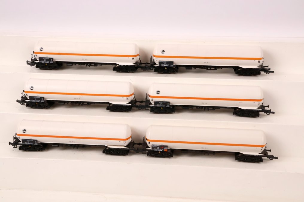 Roco H0 - Modeltog godsvogn (6) - Zes tankvogne - DB #1.0