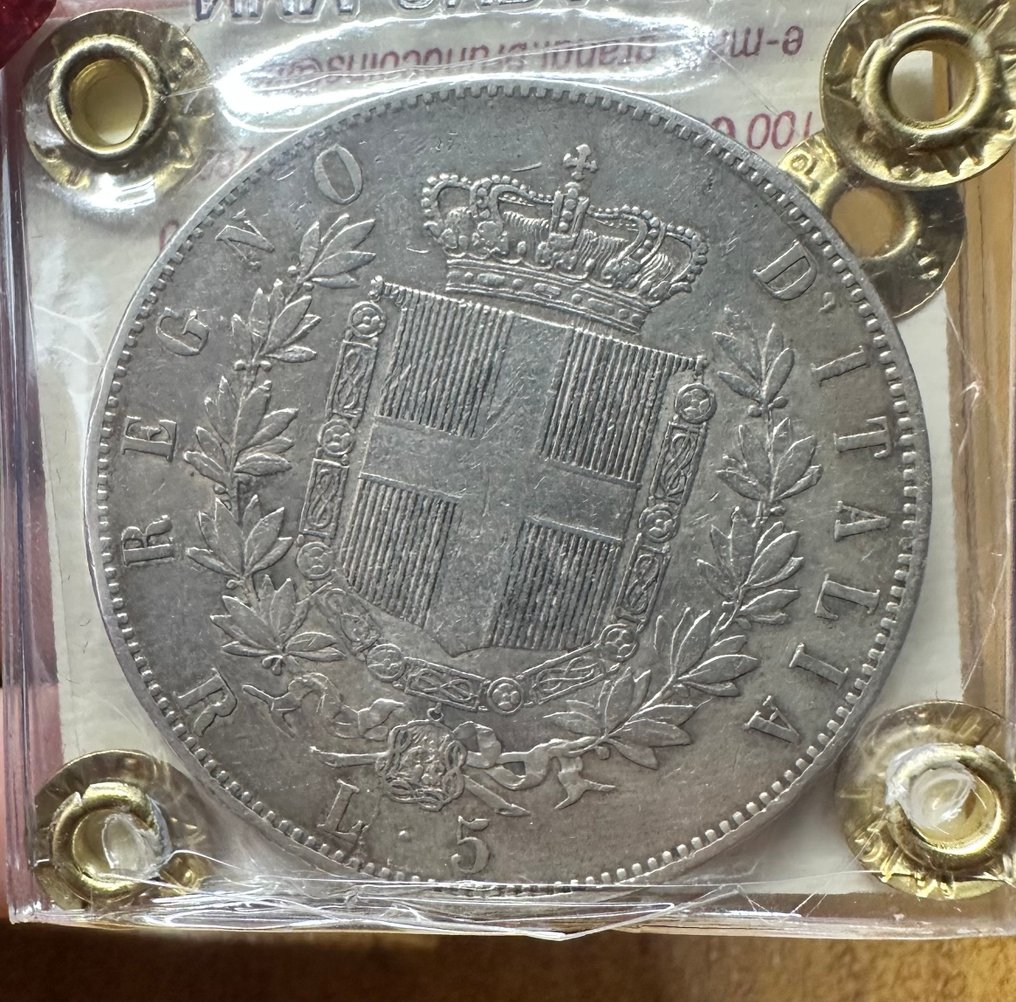 義大利王國 Vittorio Emanuele II. 5 Lire 1878 - Roma  (沒有保留價) #1.0