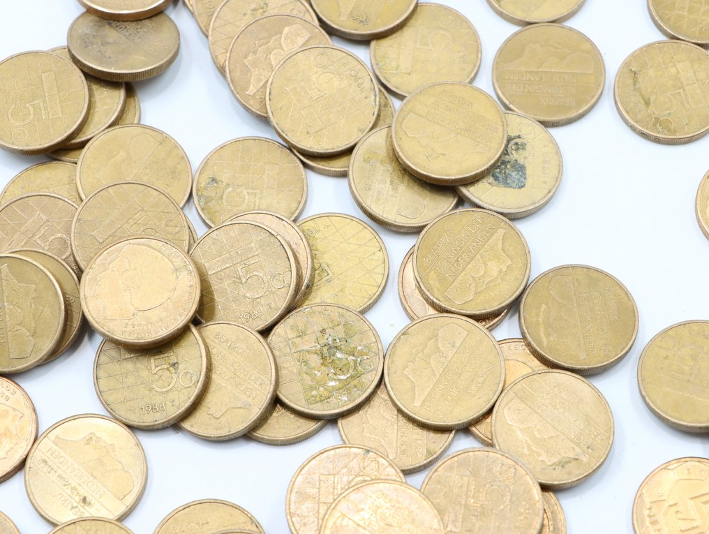 荷兰. 贝娅特丽克丝. 5 Gulden Lot van 100 stuks  (没有保留价) #3.2