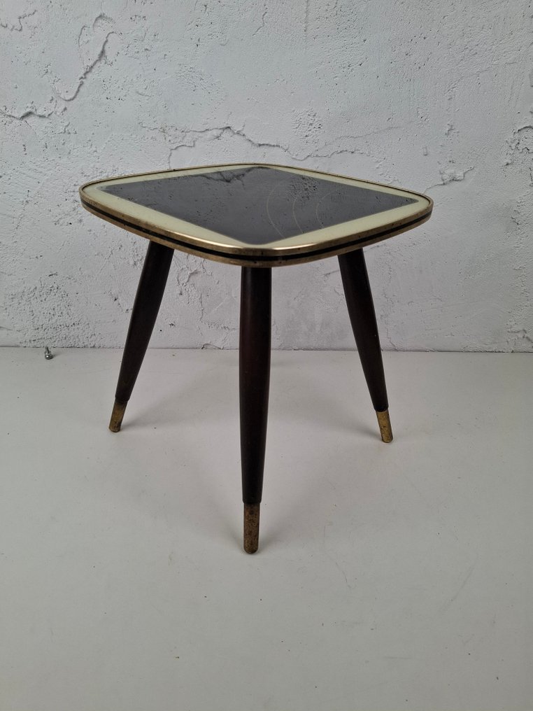 Side table - Glass, Wood - Glass side table #1.0