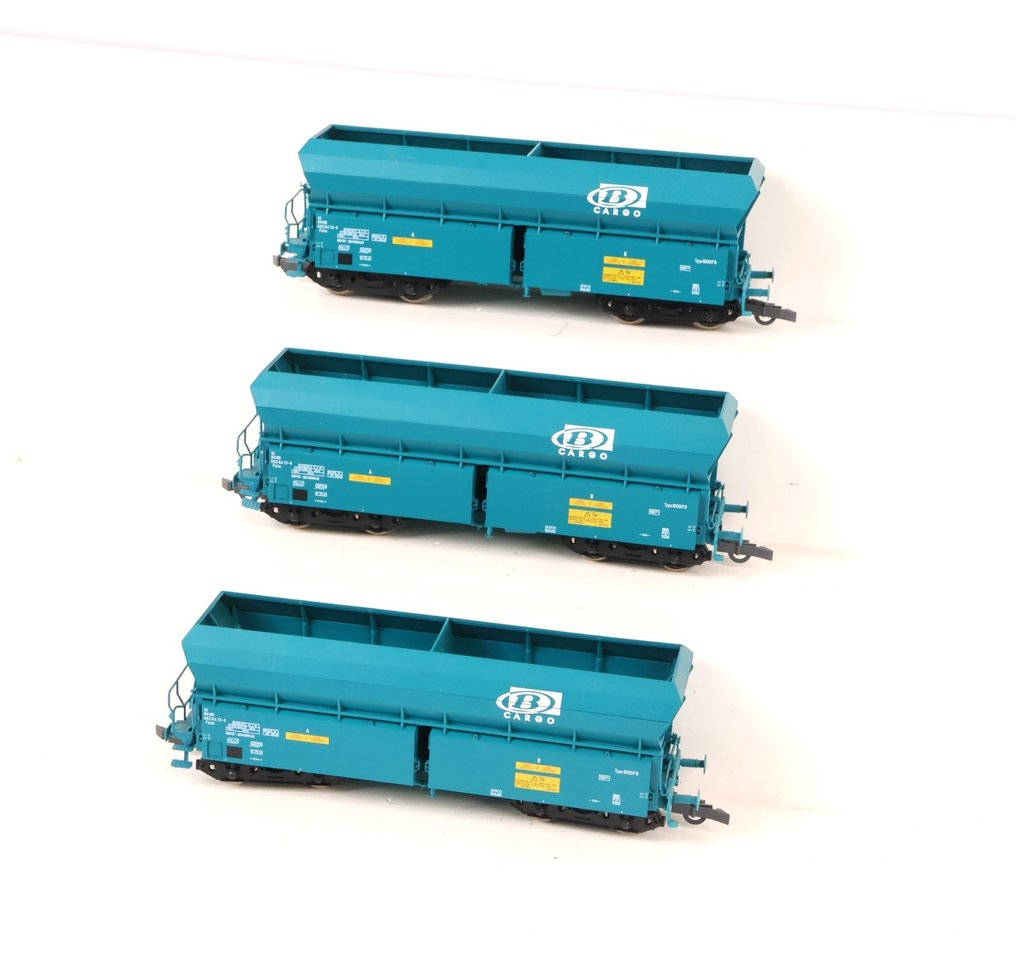 Roco H0 - Carrozza merci di modellini di treni (3) - Tre scaricatori automatici 'B-Cargo' - NMBS #1.0