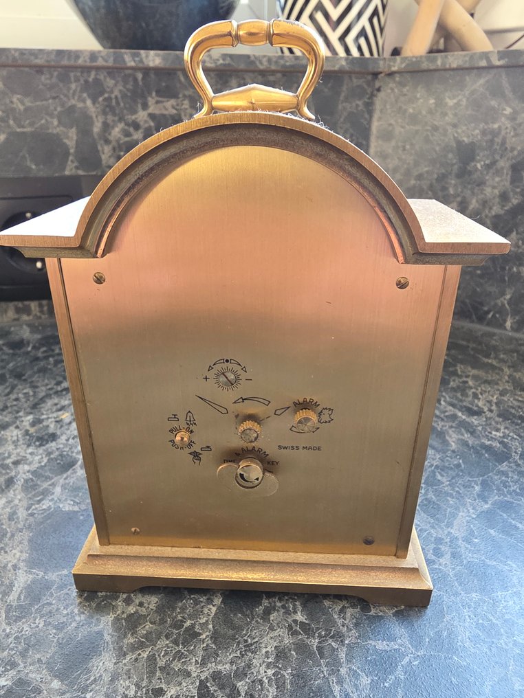 table clock/desk clock - Swiza -   Bronze, metal, brass - 1980-1990 #4.3