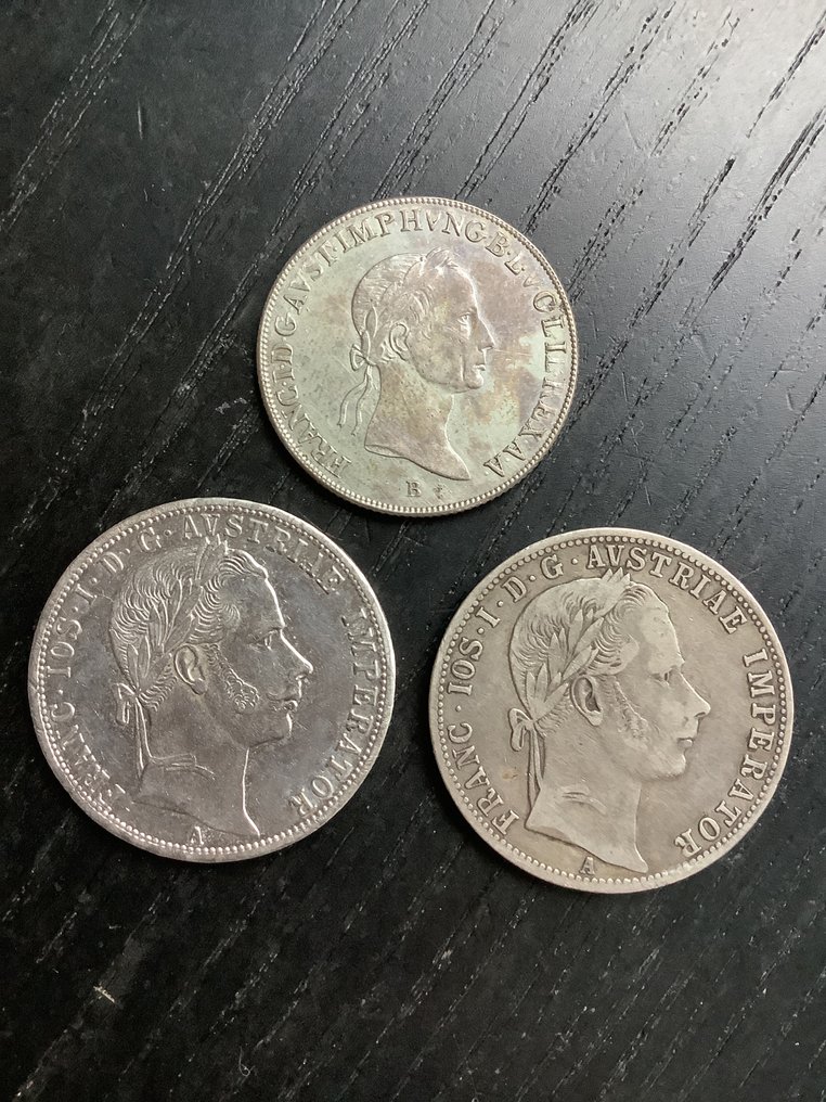 Austria. Lot of 3 coins, various denominations, incl. Hungarian 1835/1861  (No reserve price) #1.0