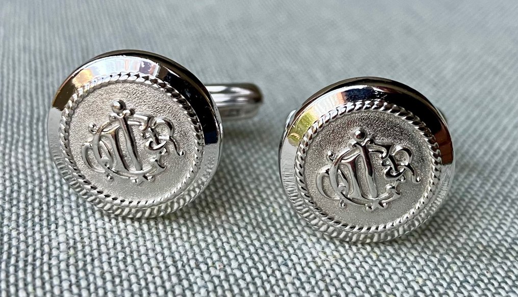 Christian Dior - Μέταλλο - Μανικετόκουμπα - Round - Monogram #2.1