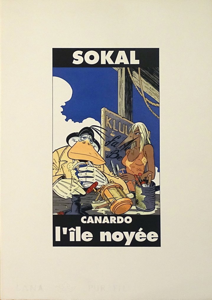 Sokal, Benoît - 1 Offset Print - Canardo - L'île noyée #1.0