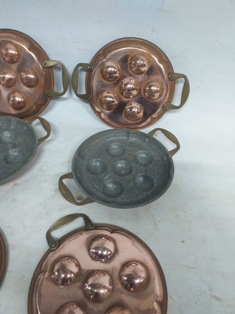 Τηγάνι (6) - Χαλκός, Ορείχαλκος - Escargots roodkoperer pan #2.1