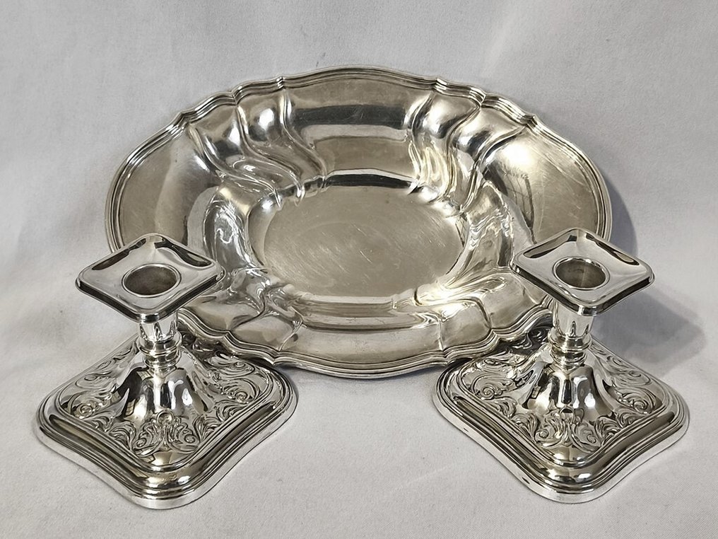 Peter Bruckmann & Söhne - Carl Gustav Hallberg - Μπολ φρούτων (3) - χαλκός / επιχρυσωμένο ασήμι - Παρά καντηλιών. #1.0