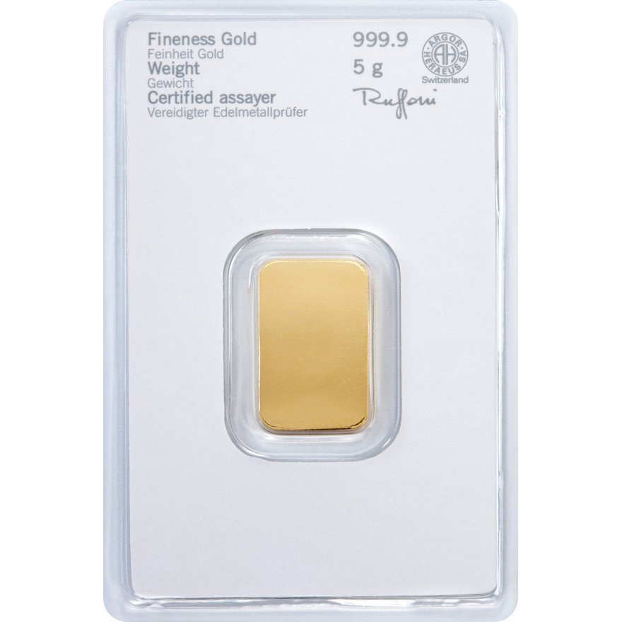 5 grammi - Oro .999 - Heraeus - Sigillato e con certificato #1.0