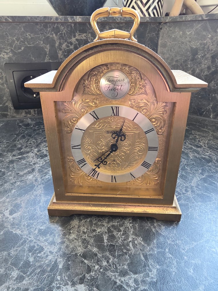 table clock/desk clock - Swiza -   Bronze, metal, brass - 1980-1990 #1.0