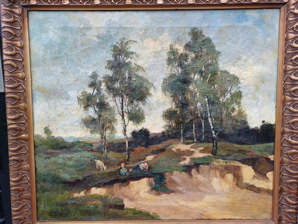 Alexandre Tielens (1868 - 1939) - Spelende kinderen in de zandverstuiving #3.2