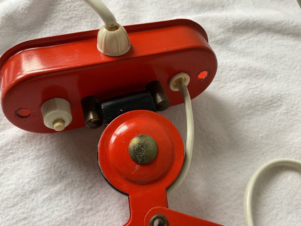 Hala - Lamp - Vintage extendable scissors arm wall lamp – 1960s or 1970s – orange - Metal #3.2