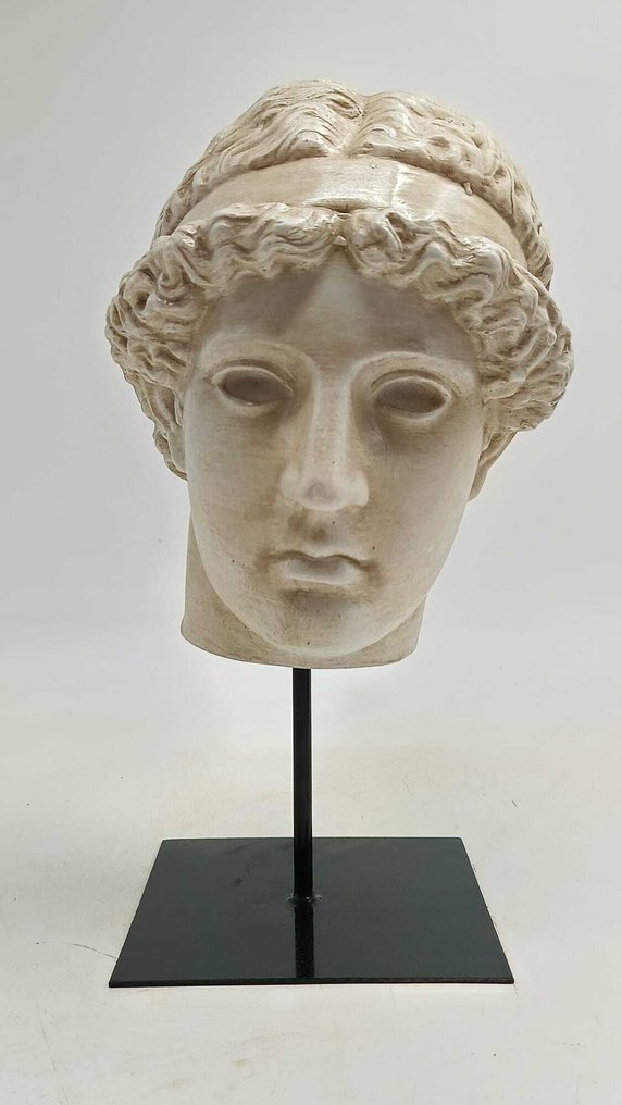 Γλυπτό, Testa di Atena - 34 cm - μαρμάρινη σκόνη #1.0