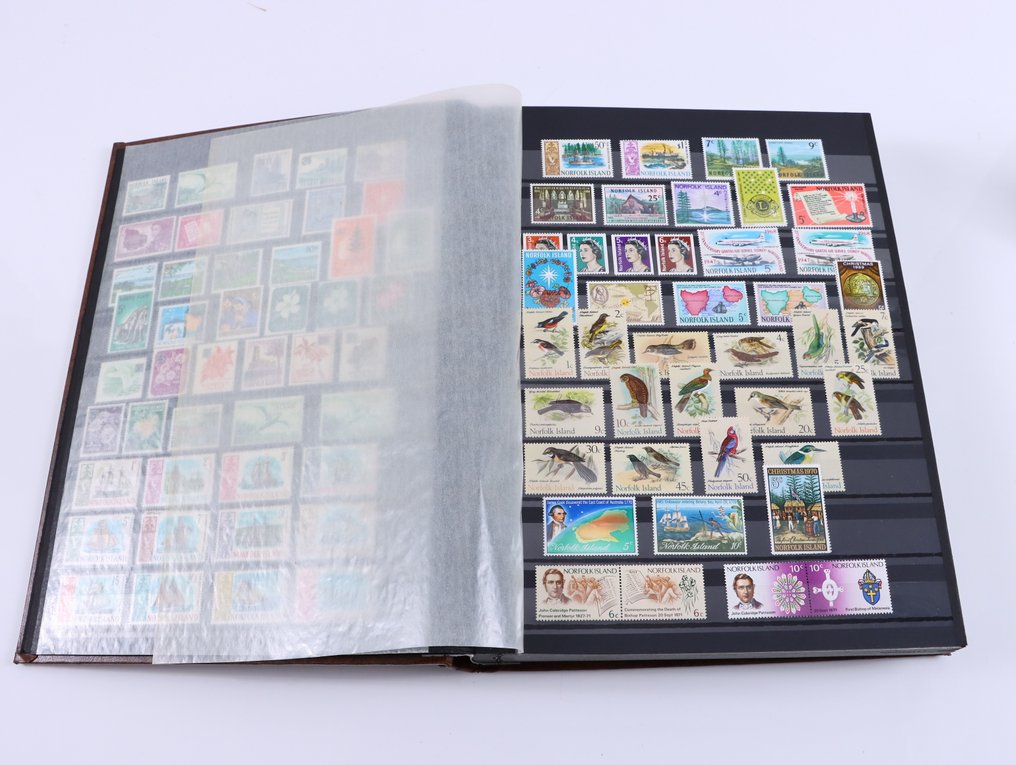 Νόρφολκ  - Συλλογή χωρίς γραμματόσημα σε άλμπουμ αποθήκευσης. #2.1