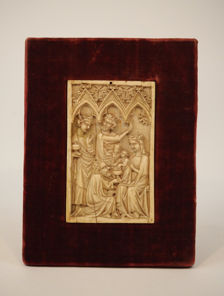 浮雕, Ivory Writing Tablet with the Adoration of the Magi, ca. 1400 - 9.4 cm - 象牙 #1.0