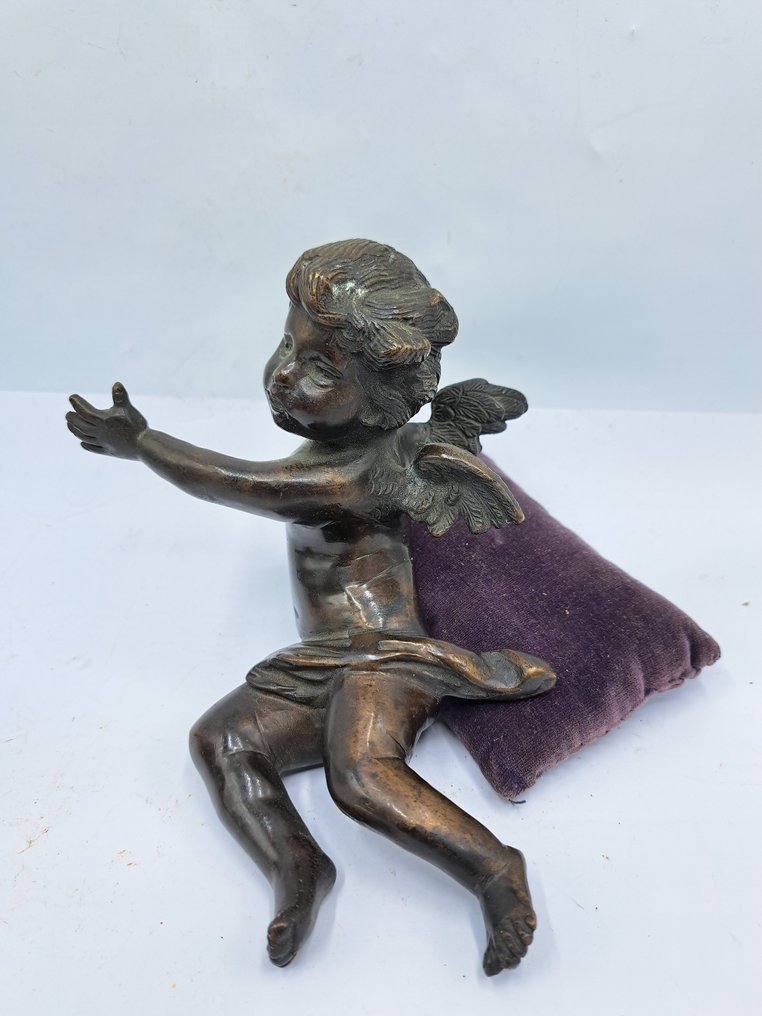 Statuetta - Putti  (2) - Bronzo patinato #4.3