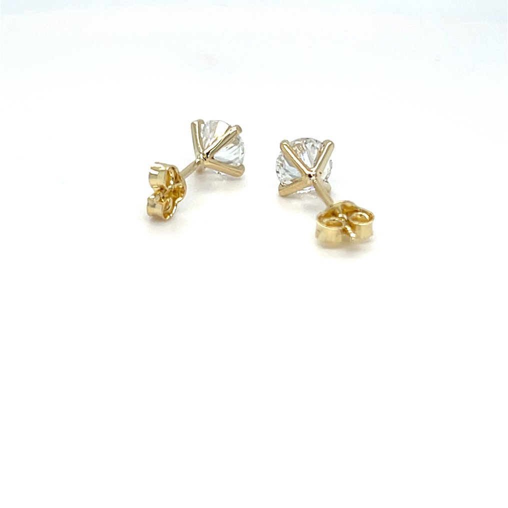 没有保留价 - 耳环 - 14K包金 黄金 -  1.41ct. tw. 钻石 (实验室培育) #4.3