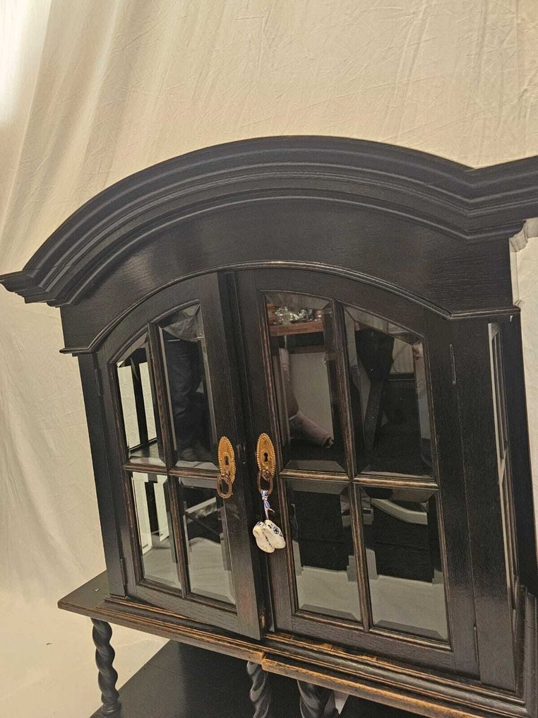 展示櫃 - 路易斯风格的陈列柜，配有旋转腿和稀有的支架 - 木 #2.1