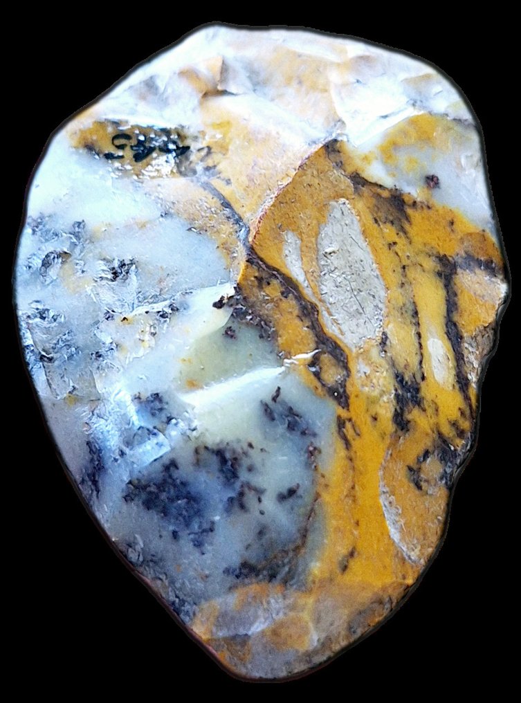 Paleolithic Jasper Multicolored jaspe biface, Vienne Fontmaur, France, Grande Pressigny, private archaeology - 65 mm (No reserve price) #1.0
