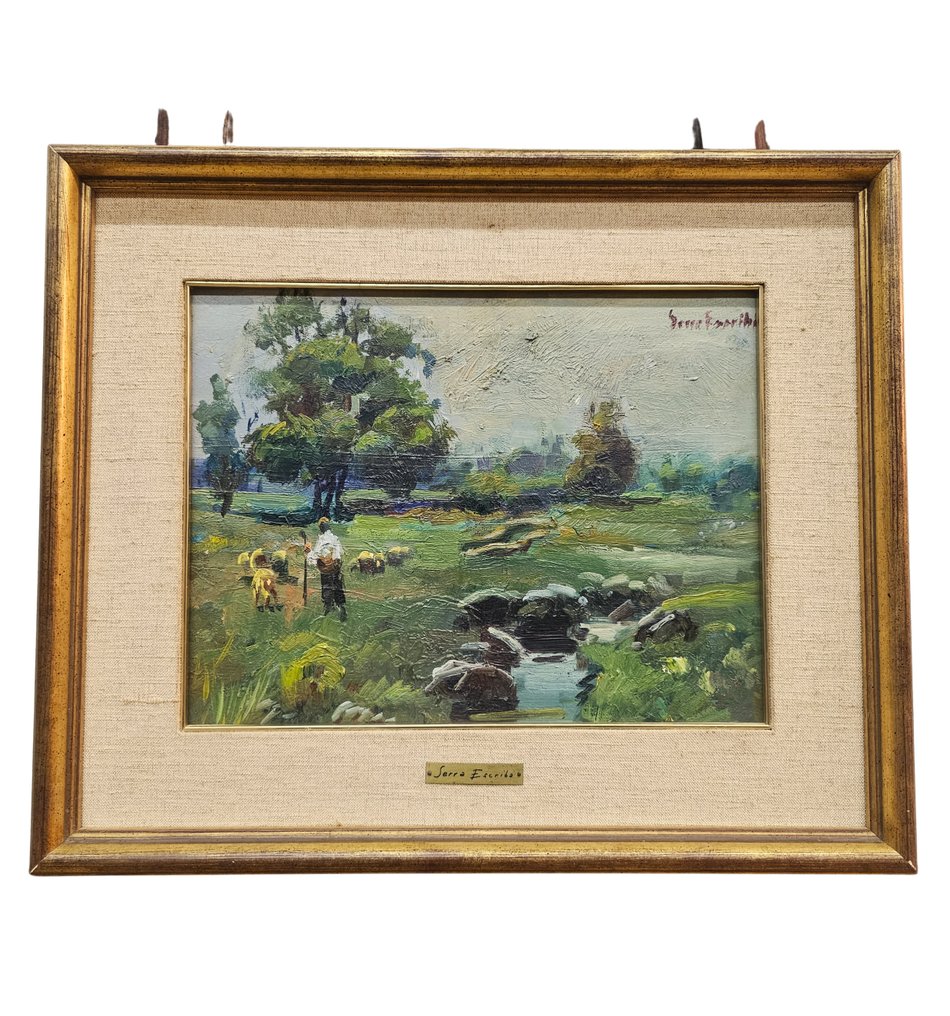 Miquel Serra Escriba (1947) - NO RESERVE - Shepherd on the riverbank #3.2