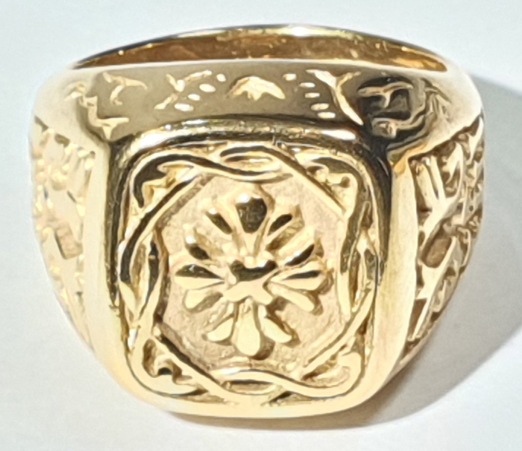 4个精神之环：阴阳（宇宙和谐）、圣殿十字架、埃及十字架和拉丁十字架 - 戒指 #1.0