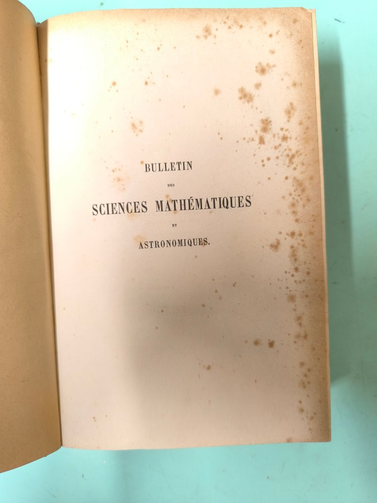 Multiple - Bulletin des Sciences Mathématiques et Astronomiques - 1873-1881 #3.2