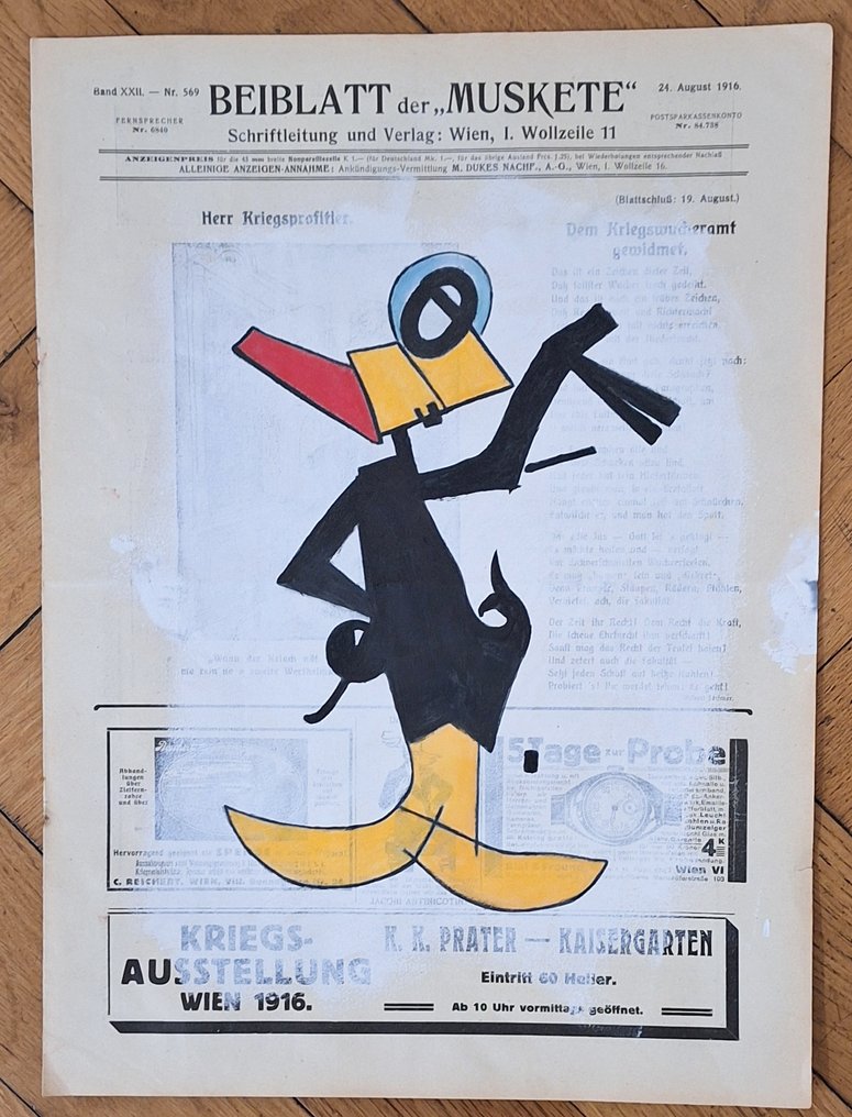 Emma Wildfang - Original artwork - Daffy Duck "Tribute series - Icons Reimagined "Wassily Kandinsky" #2.1