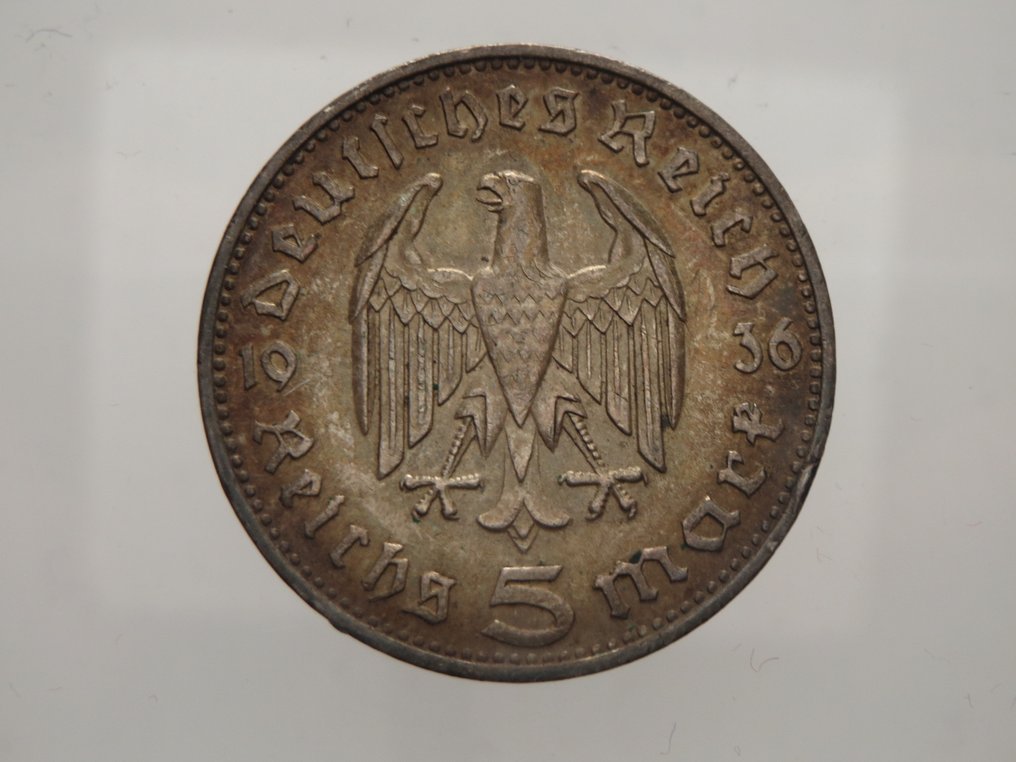 德国， 第三帝国 5 Mark 1939 A  (没有保留价) #1.0