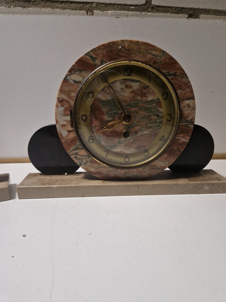 時鐘及擺設套組  (3) -   木, 黃銅 - 1930-1940 #2.1