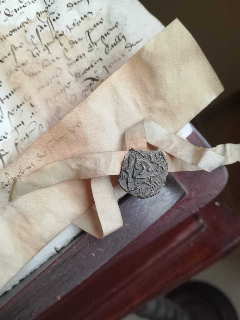 Unconnu - Parchement manuscrit Francais XVI siecle NO RESERVE - 1500 #1.0