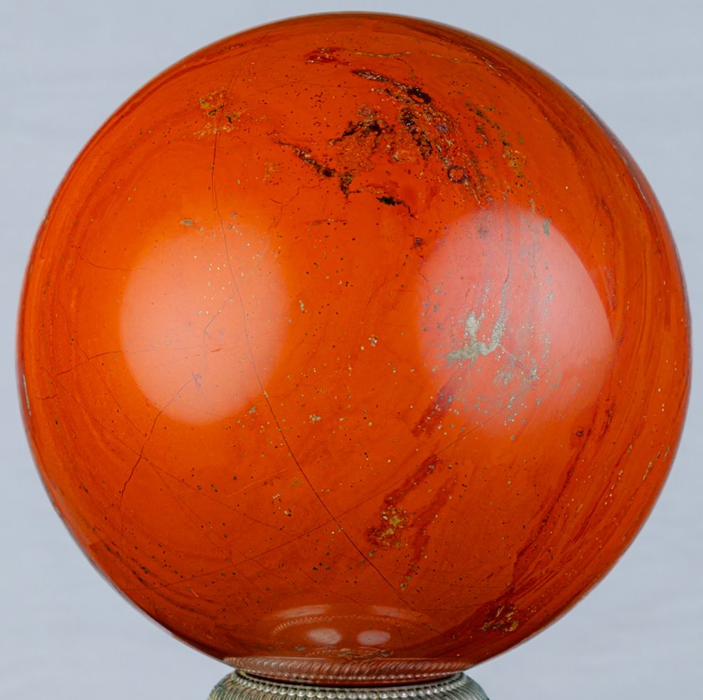 红色碧玉 红色碧玉品质球体 - 高度: 13.9 cm - 宽度: 13.9 cm- 4120 g #2.1