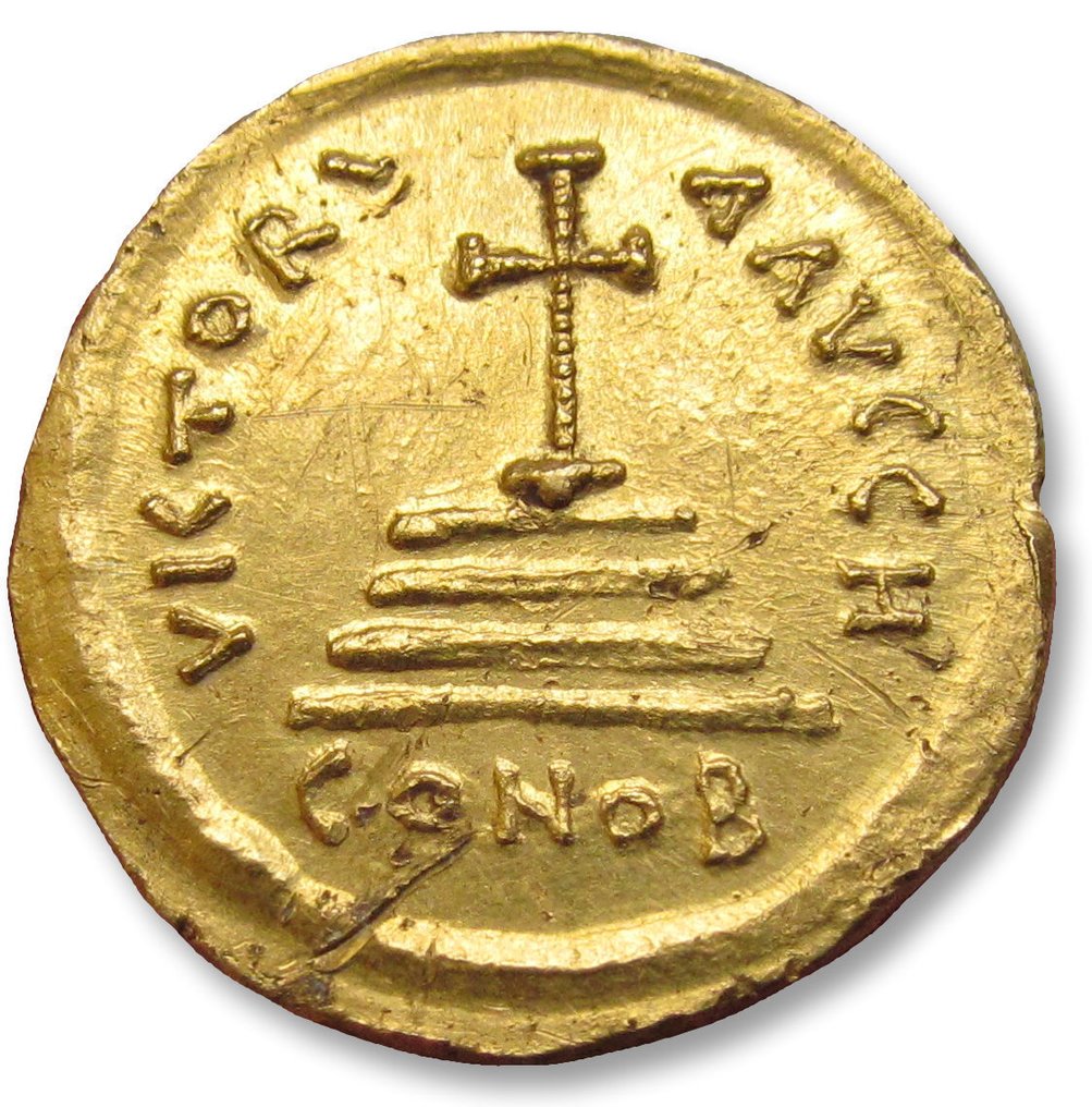 Byzantine Empire. Tiberius II Constantine (AD 578-582). Solidus Constantinople mint - officina H (= 8th) - sharply struck coin! #1.0