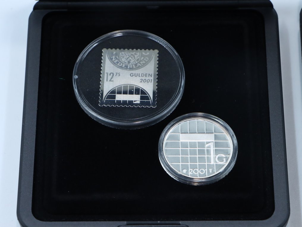 Ολλανδία. "2 x zilveren postzegel en ninaber gulden"  (χωρίς τιμή ασφαλείας) #1.0