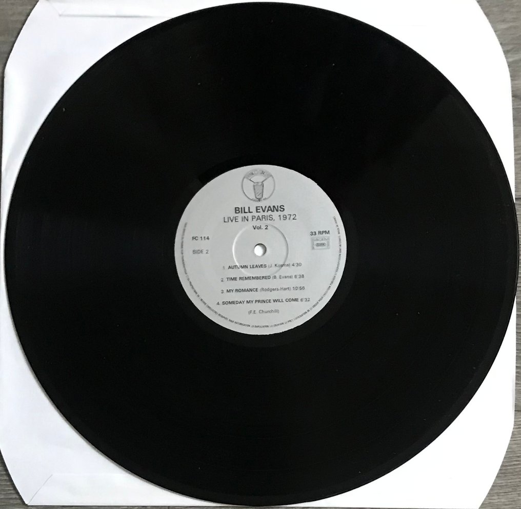 Bill Evans - Live In Paris 1972 Vol.2 - 黑膠唱片 - 第一批 模壓雷射唱片 - 1988 #4.3