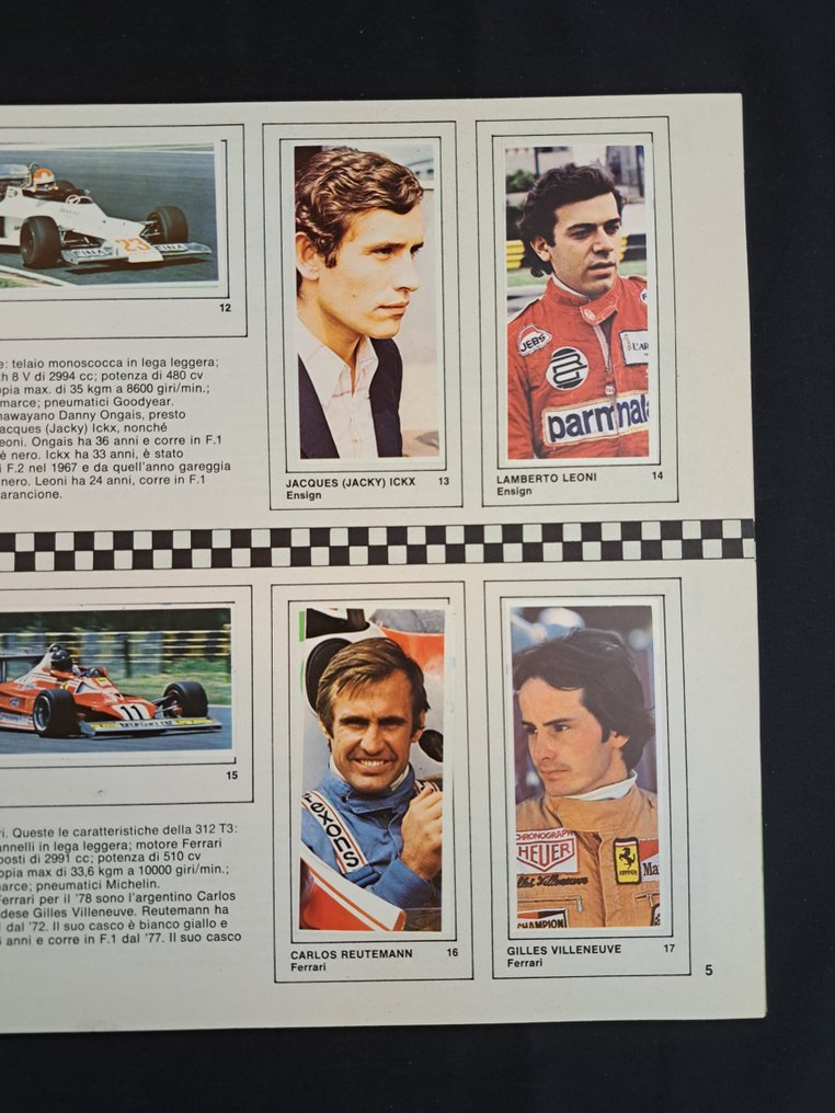 Autogrill - Raccolta Figurine G.P. "Formula 1" 1978 - 1 Ολοκληρωμένο άλμπουμ - Excellent (EX) #2.1