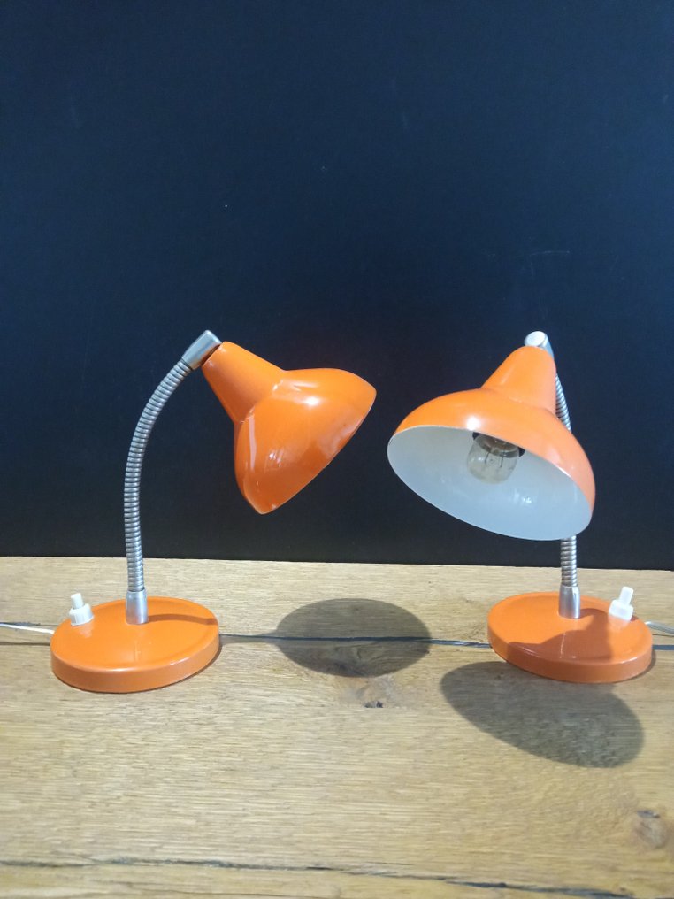 Πορτατίφ κομοδίνου (2) - Αλουμίνιο - Ζευγάρι επιτραπέζιων φωτιστικών #4.3