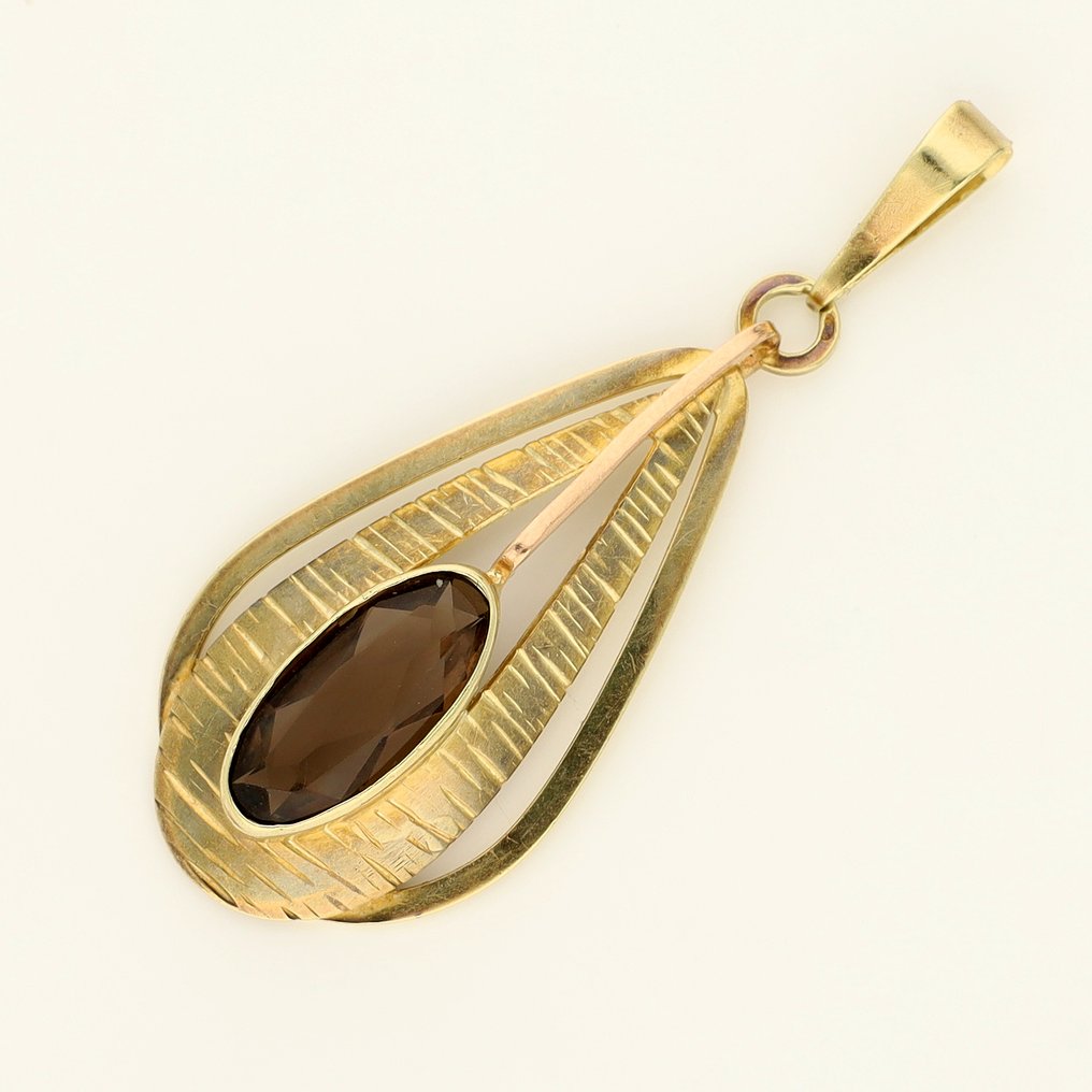 Κρεμαστό κόσμημα - 14 καράτια Κίτρινο χρυσό -  1.40ct. tw. Χαλαζίας #2.1