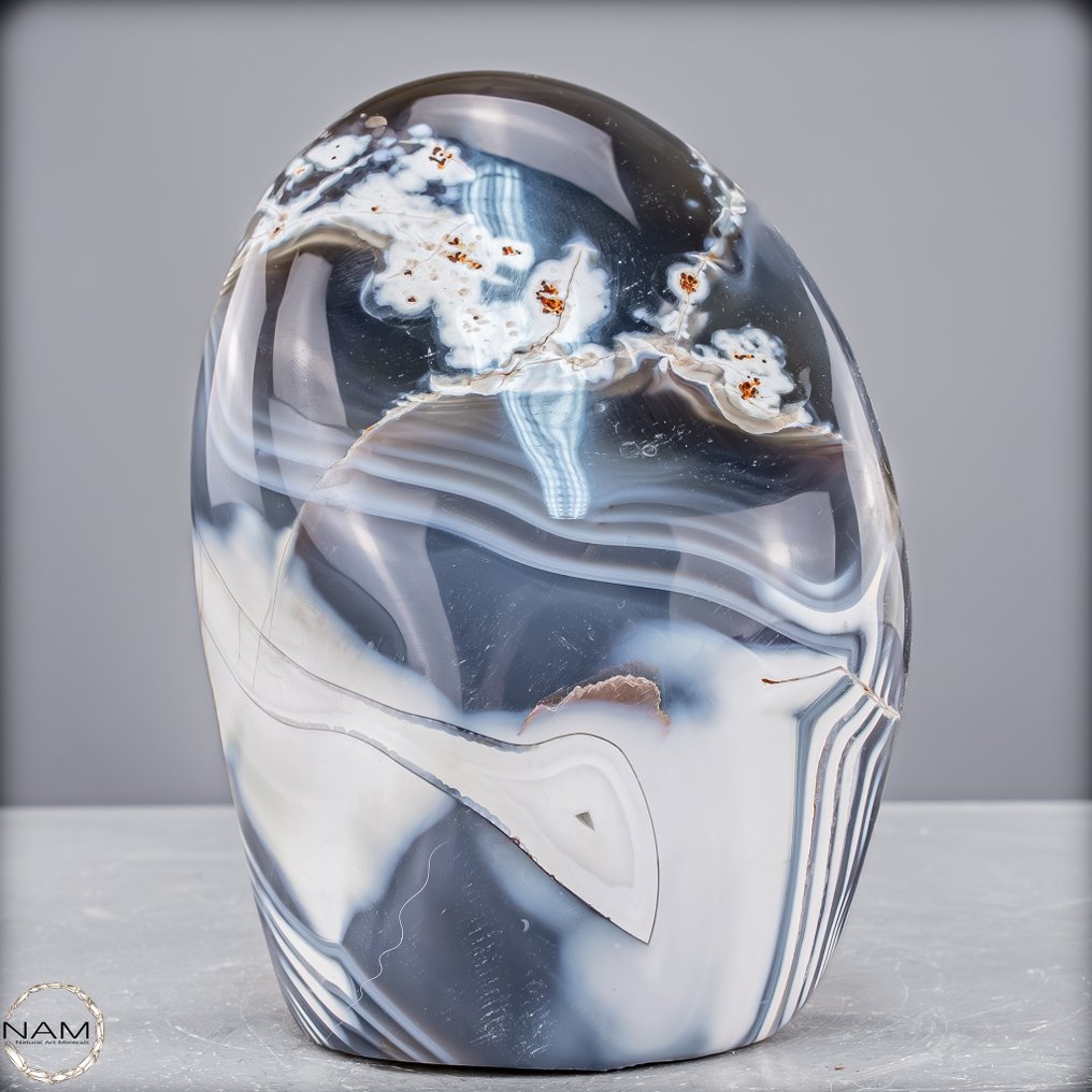 Natural "Orca" Agate Freeform- 1050.64 g #1.0