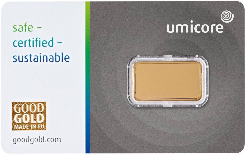 5 grams - Gold .999 - Umicore - Sealed & with certificate #3.2
