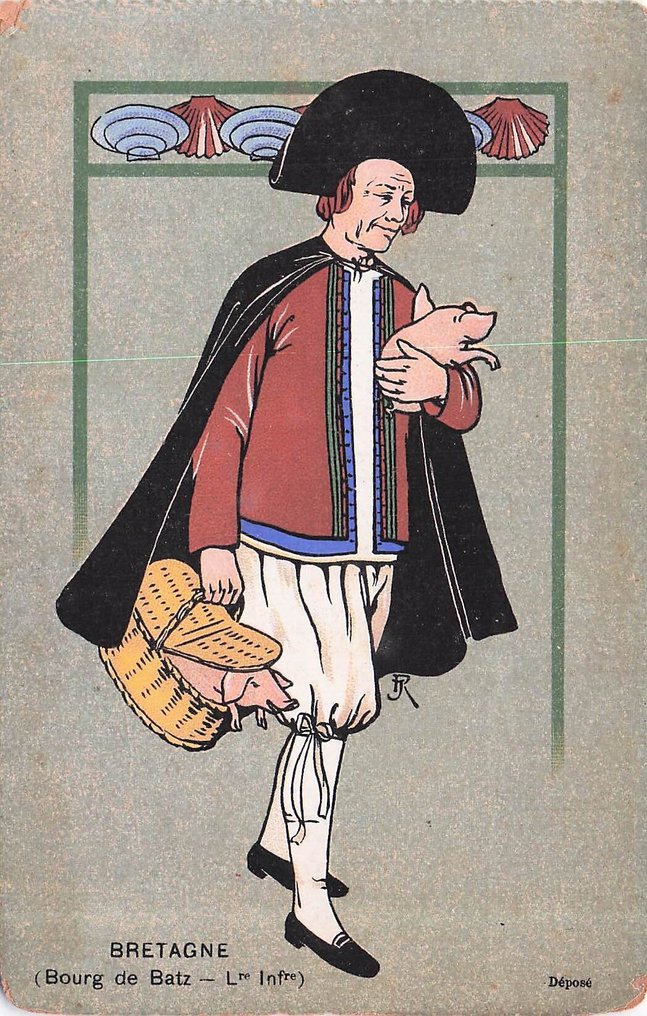 Varkentjes (international) some decorated with 'gold' and/or relief. - Postcard (50) - 1910-1960 #2.1